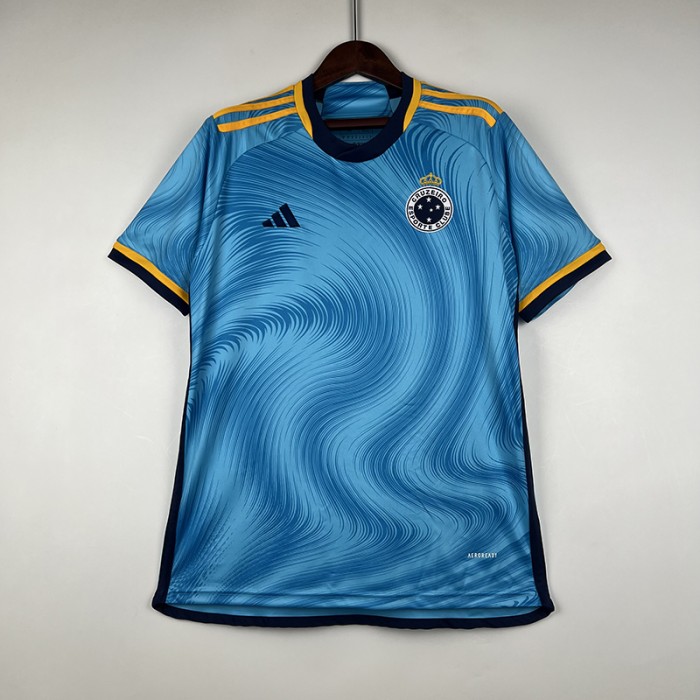 23/24 Cruzeiro Third away Blue Jersey Kit short sleeve-1368494