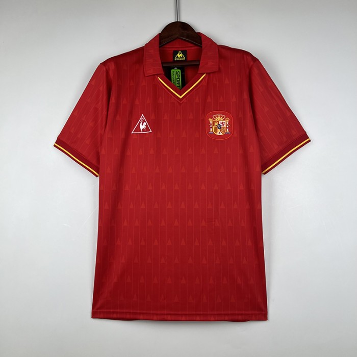 Retro 88/91 Spain Home Red Jersey Kit short sleeve-2872335