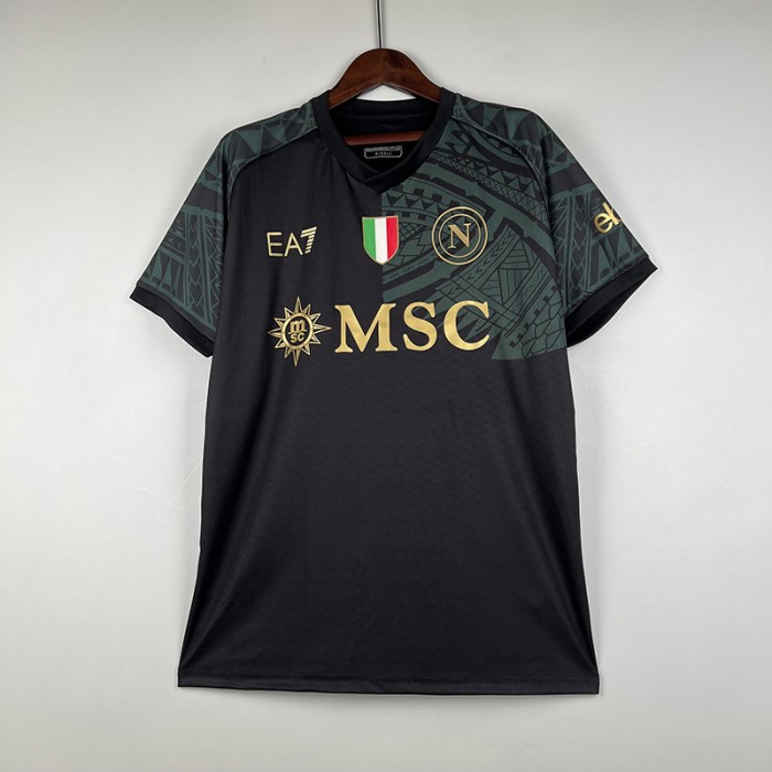 23/24 Napoli Second away Black Jersey Kit short sleeve-517480