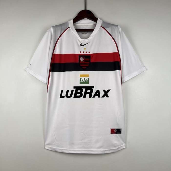 Retro 2002 Flamengo Away White Red Jersey Kit short sleeve-6847659