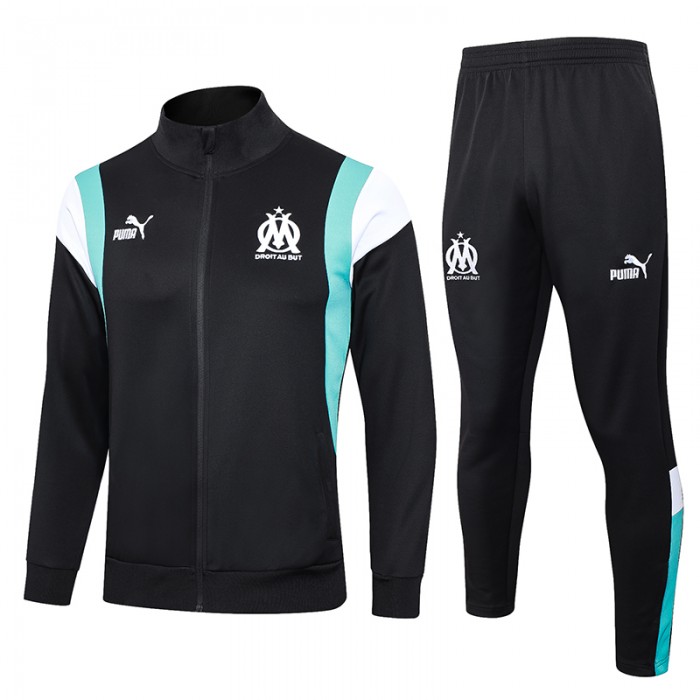 23/24 Marseille Black Edition Classic Jacket Training Suit (Top+Pant)-6956087