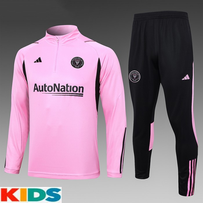 23/24 Kids Miami Pink Kids Edition Classic Jacket Training Suit (Top+Pant)-7414269