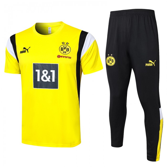 23/24 Borussia Dortmund Yellow Training jersey Kit short sleeve (Shirt + Pants)-7320132