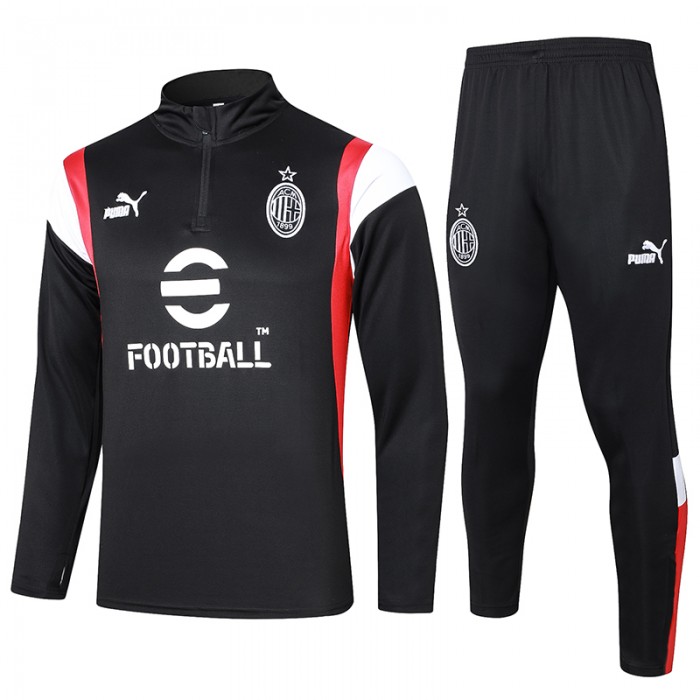 23/24 AC Milan Black Edition Classic Jacket Training Suit (Top+Pant)-1440557