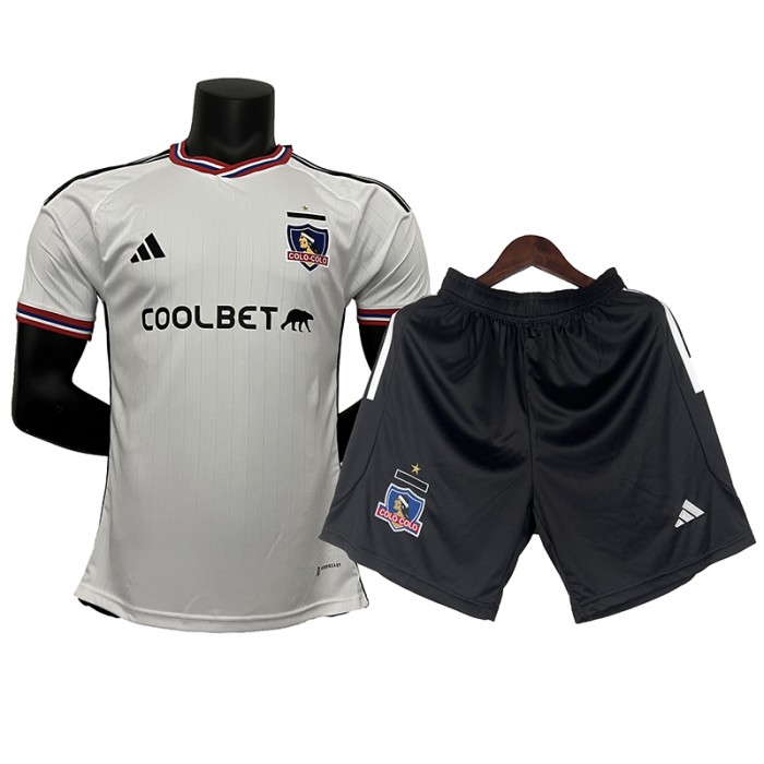 23/24 colo colo Home White jersey Kit short sleeve (Shirt + Short) (player version)-4178455