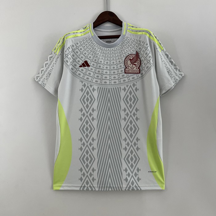 23/24 Mexico White Gray Jersey version short sleeve-118165