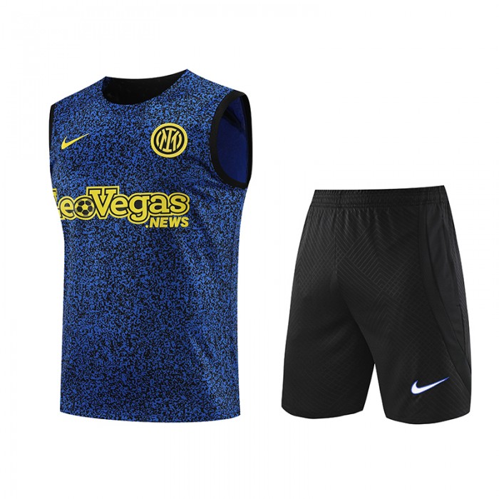23/24 Inter Milan Navy Blue Training jersey Kit Sleeveless vest (vest + Short)-2027857