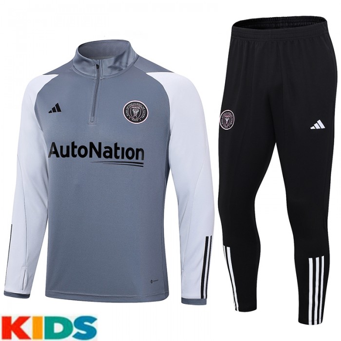 23/24 Kids Miami Gray Kids Edition Classic Jacket Training Suit (Top+Pant)-7472233