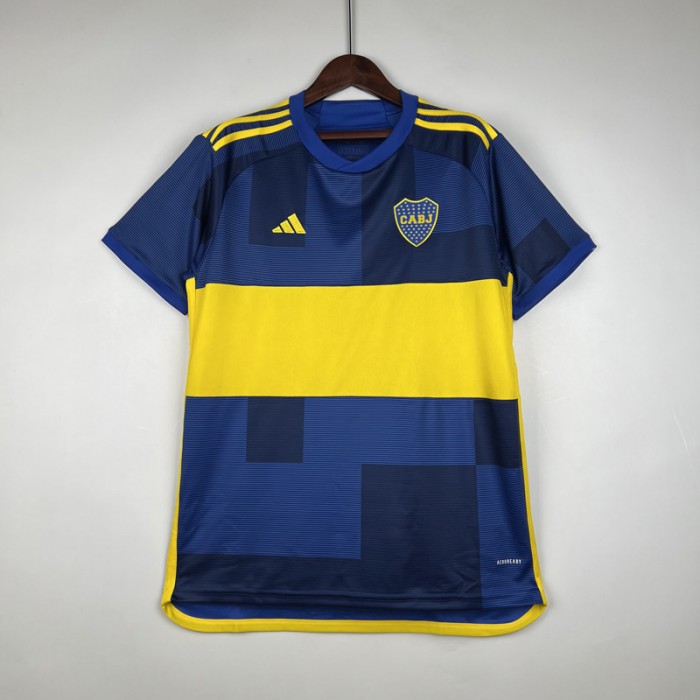 23/24 Boca Juniors Home Blue Yellow Jersey Kit short sleeve-7477995