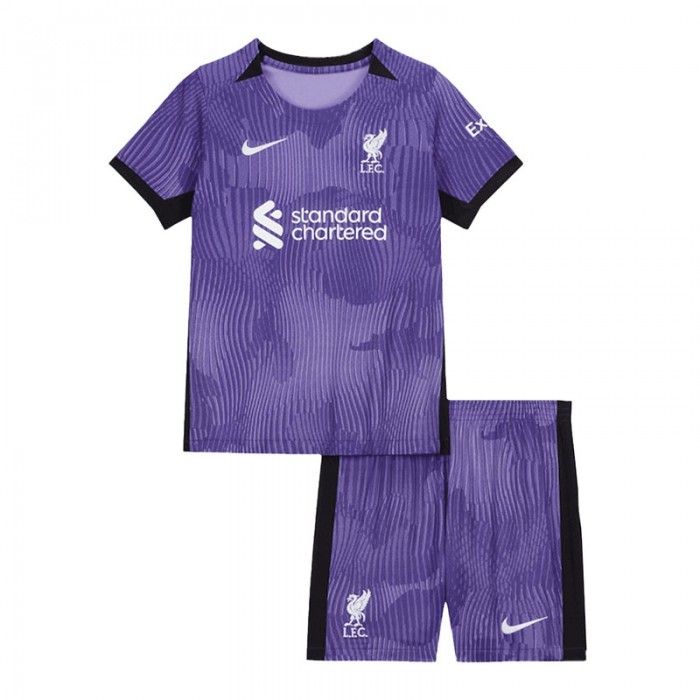 23/24 Liverpool Second Away Purple jersey Kit short sleeve (Shirt + Short)-4302493