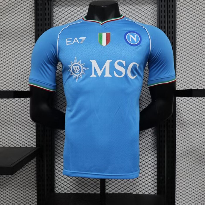 23/24 Napoli Naples Home Blue Jersey Kit short sleeve (Player Version)-3420293