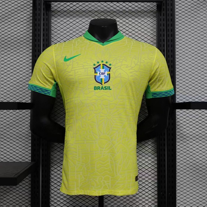2023 Brazil Home Yellow Jersey Kit short sleeve (Player Version)-4578764