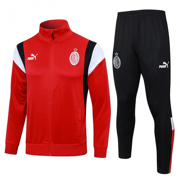 23/24 AC Milan Red Edition Classic Jacket Training Suit (Top+Pant)-5454224