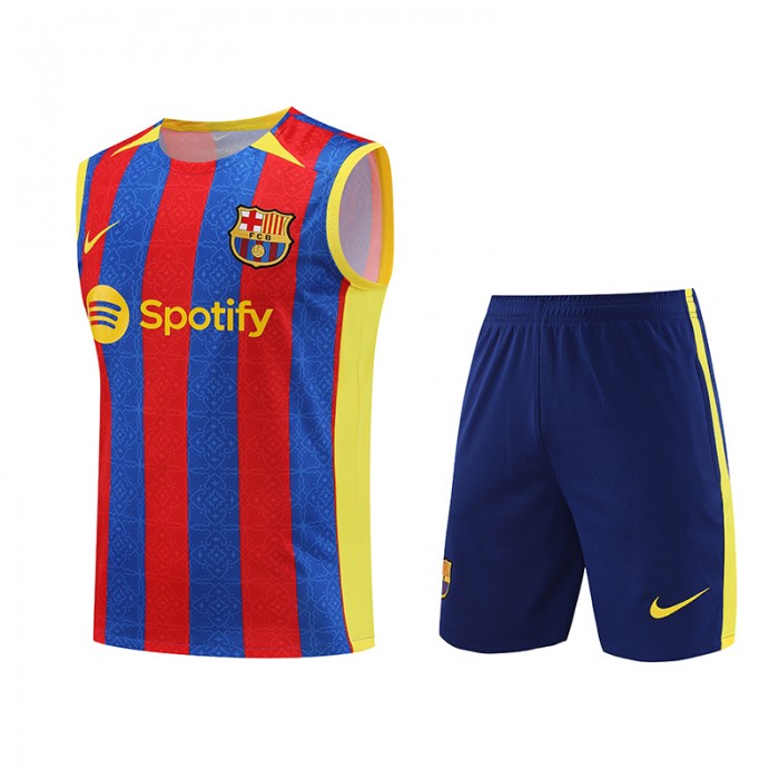 23/24 Barcelona Red Blue Training jersey Kit Sleeveless vest (vest + Short)-5035424