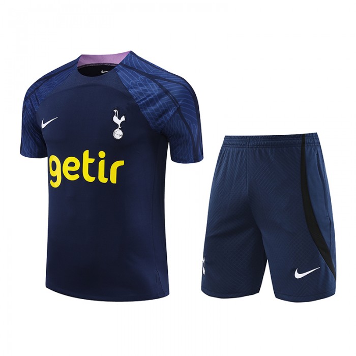 23/24 Tottenham Hotspur Navy Blue Jersey Kit short Sleeve (Shirt + Short)-7739381