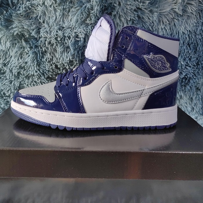 Air Jordan 1 AJ1 High Running Shoes-White/Blue-5583776