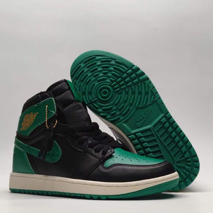 Air Jordan 1 AJ1 High Running Shoes-Green/Black-4819266