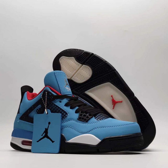 Air Jordan 4 AJ4 High Running Shoes-Blue/Black-7804285