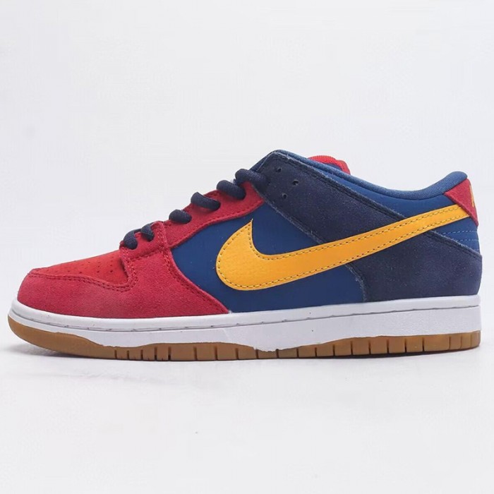 SB Dunk Low Running Shoes-Red/Navy Blue-7646804