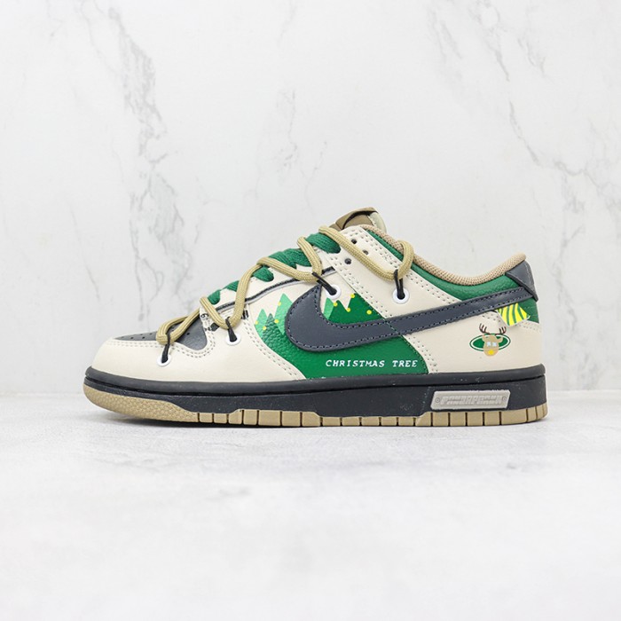 SB Dunk Low Running Shoes-Green/Gray-4153886