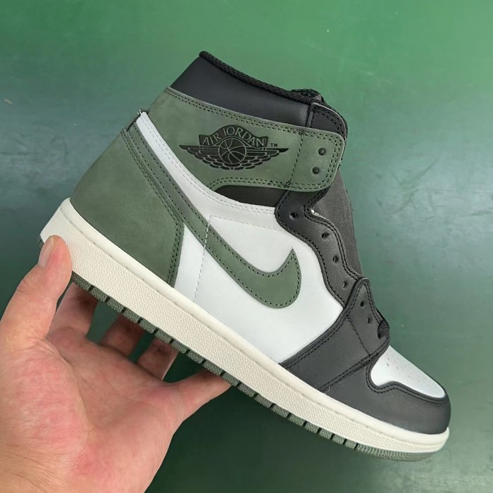 Air Jordan 1 AJ1 High Running Shoes-Green/White-9675119