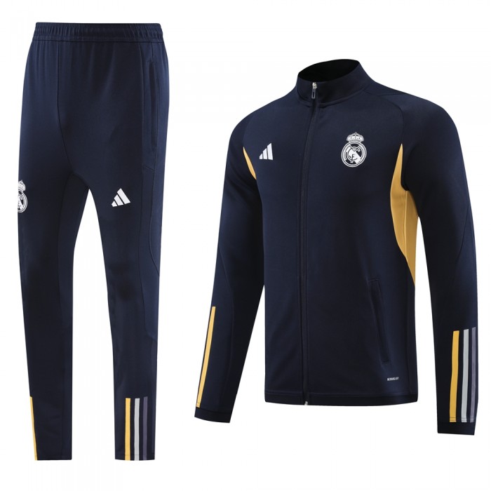 23/24 Real Madrid Black Edition Classic Jacket Training Suit (Top+Pant)-4365908