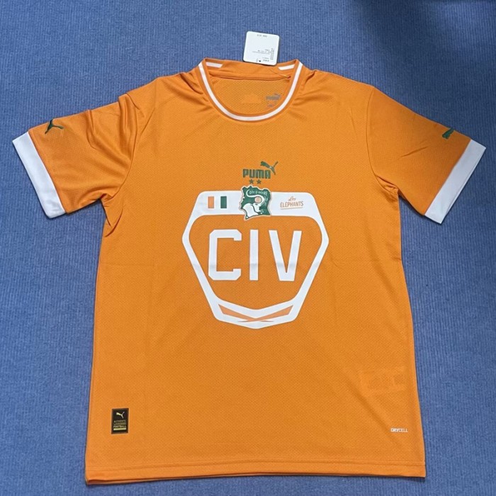 2023 Coate d'Ivoire Home Orange Jersey Kit short sleeve-447337