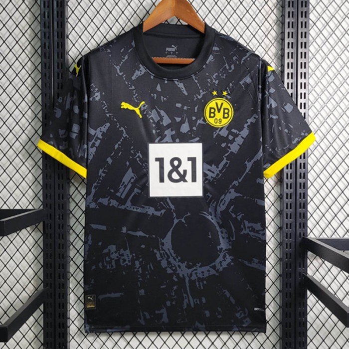23/24 Borussia Dortmund Away Black Jersey Kit short sleeve-263756