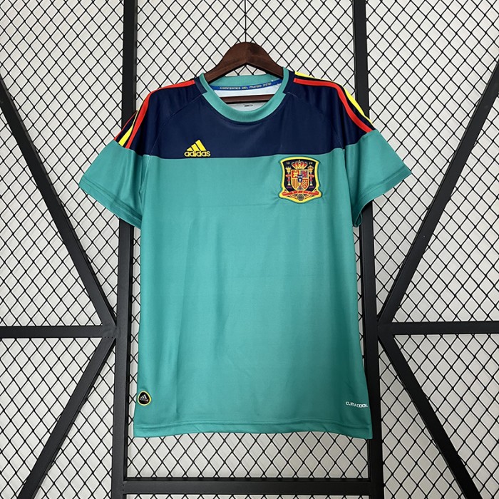 Retro 2010 Spain Goalkeeper Green Jersey Kit short sleeve-6711831