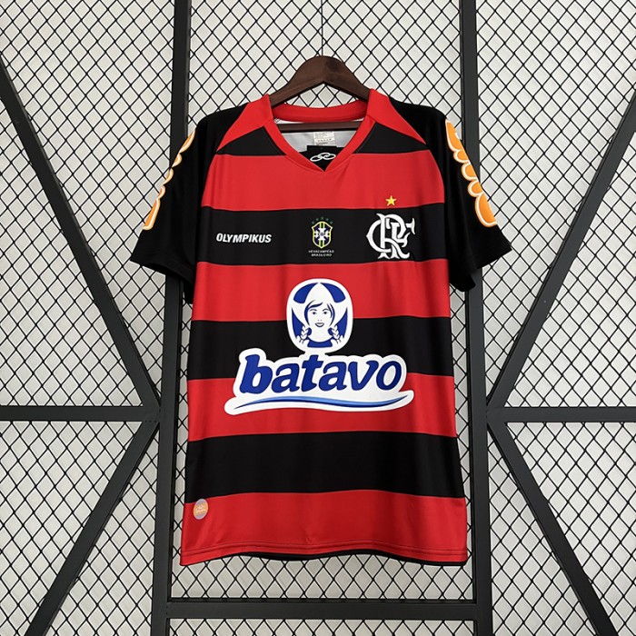 Retro 2010 Flamengo Home Red Black Jersey Kit short sleeve-4567800