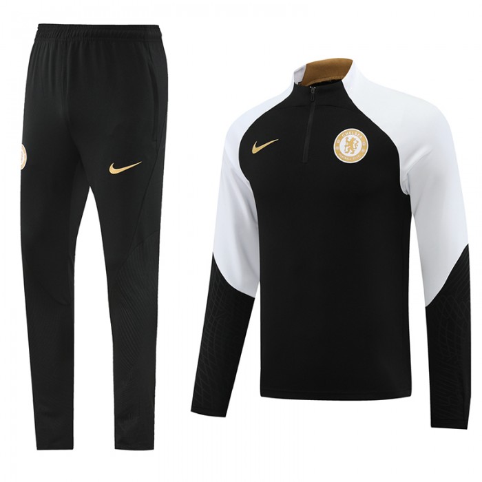 23/24 Chelsea Black Edition Classic Jacket Training Suit (Top+Pant)-5558006