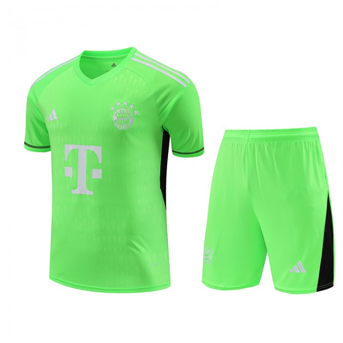 23/24 Bayern Munich Goalkeeper Green Jersey Kit short Sleeve (Shirt + Short)-9873040