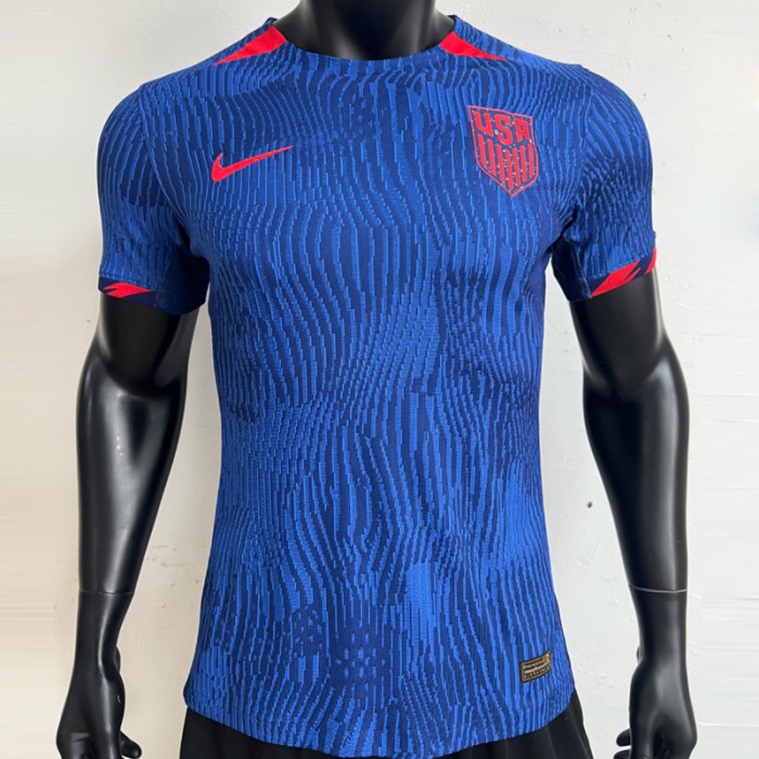 2023 USA Away Blue Jersey Kit short sleeve-3278214