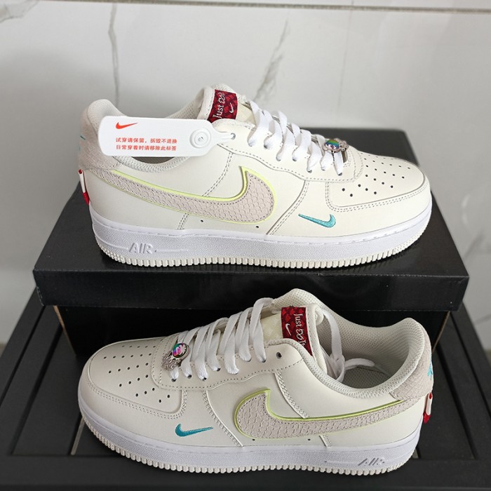 AIR FORCE 1 AF1 Running Shoes-White/Khkai-9458068