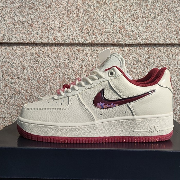 Air Force 1 Low“Valentine's Day”Running Shoes-White/Red-8406910