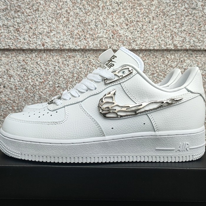 Air Force 1 AF1 Running Shoes-White/Silver-3801639