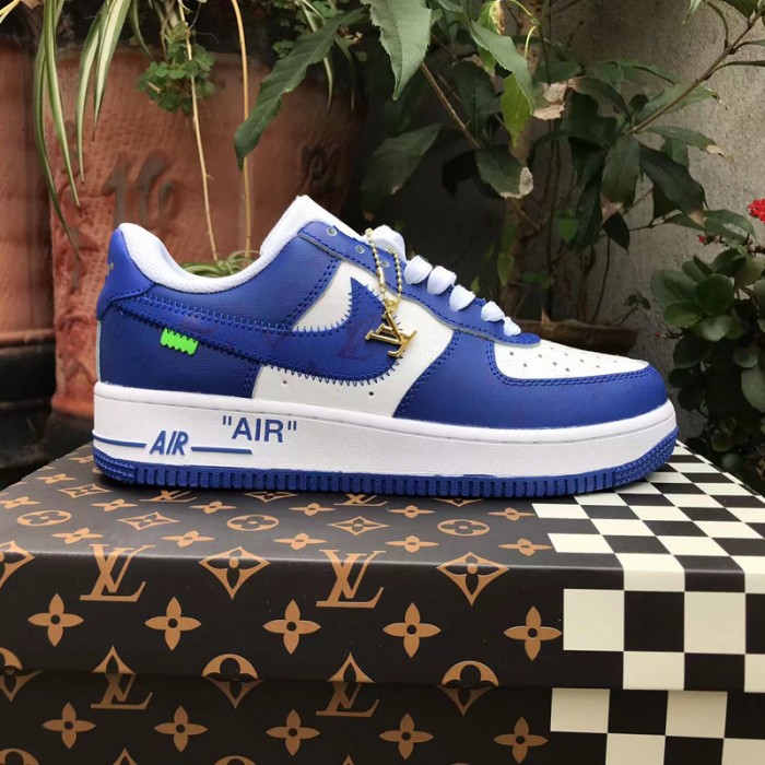 AIR FORCE 1‘07 AF1 Running Shoes-Blue/White-3172590