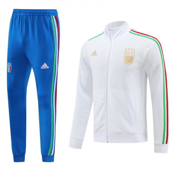 2024 Italy White Edition Classic Jacket Training Suit (Top+Pant)-7635519