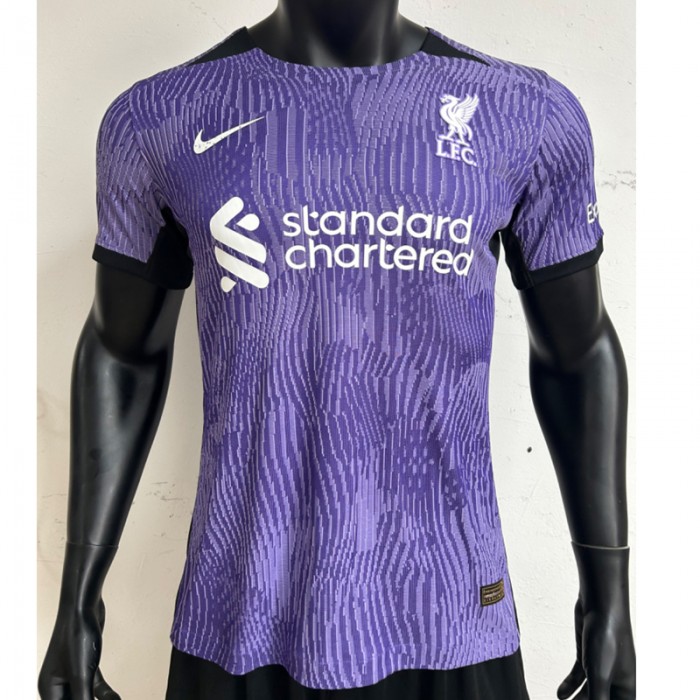 23/24 Liverpool Second Away Purple Jersey Kit short sleeve (Player Version)-8304345