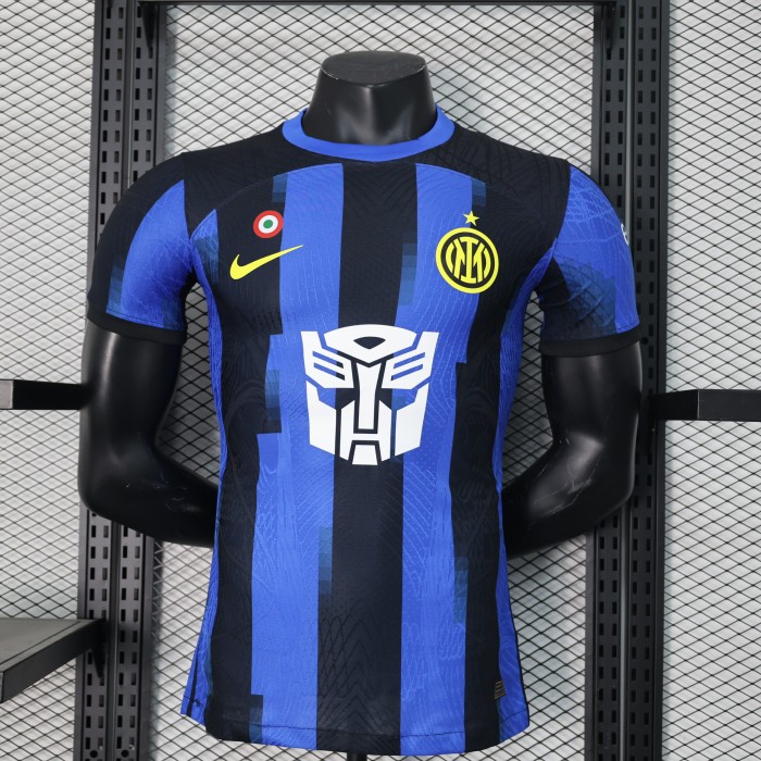23/24 Inter Milan Home Blue Black Jersey Kit short sleeve (Player Version)-2916514