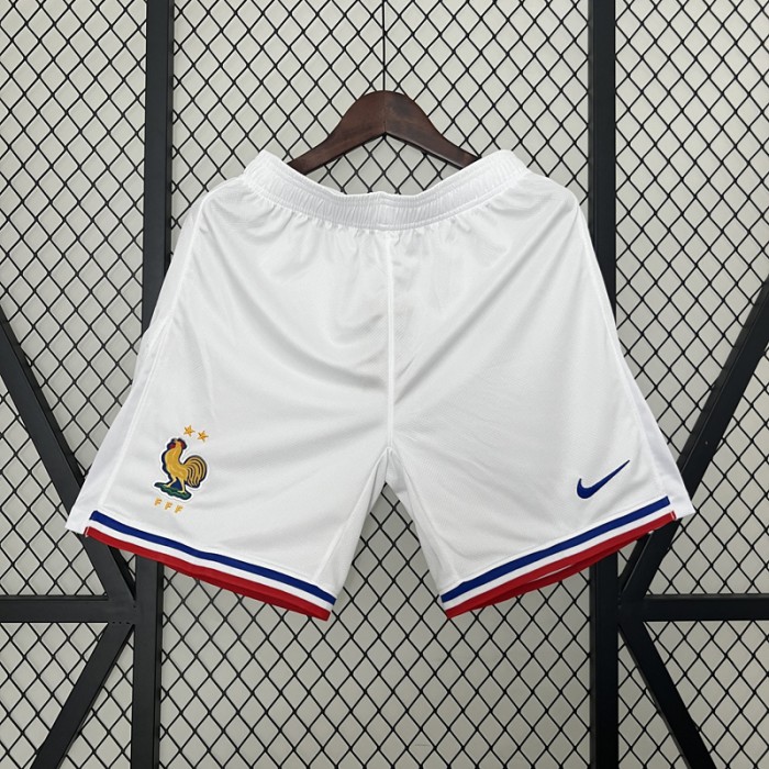 2024 France Home Shorts White Shorts Jersey-9594280