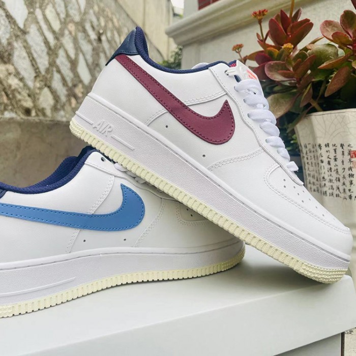 AIR FORCE 1 ‘07 AF1 Running Shoes-Red Blue/White-8059209