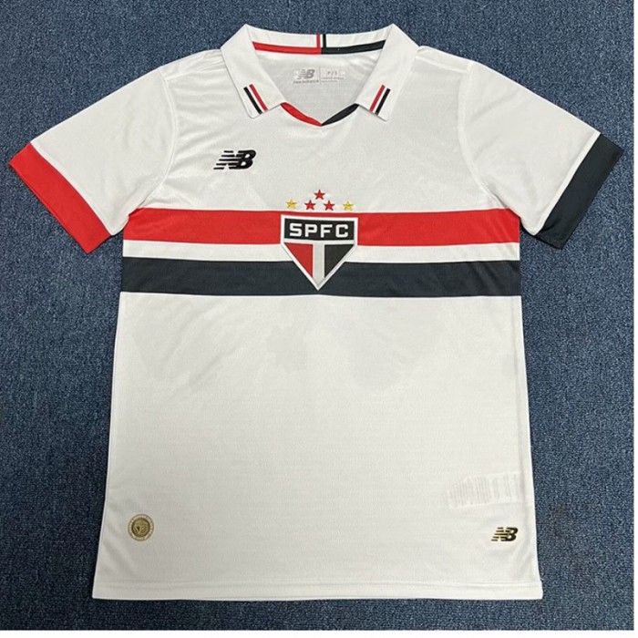 24/25 Sao Paulo Futebol Clube Home White Jersey Kit short sleeve-3145512