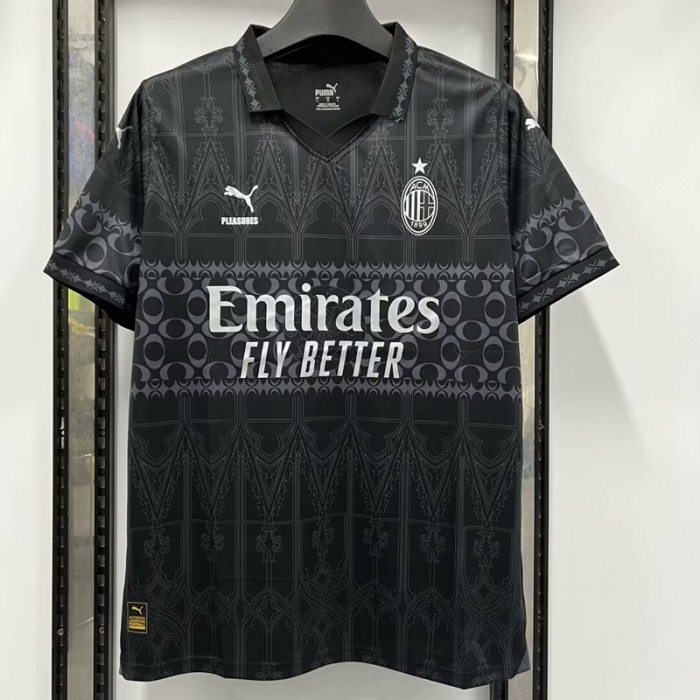 23/24 AC Milan Black Jersey Kit short sleeve-7294447