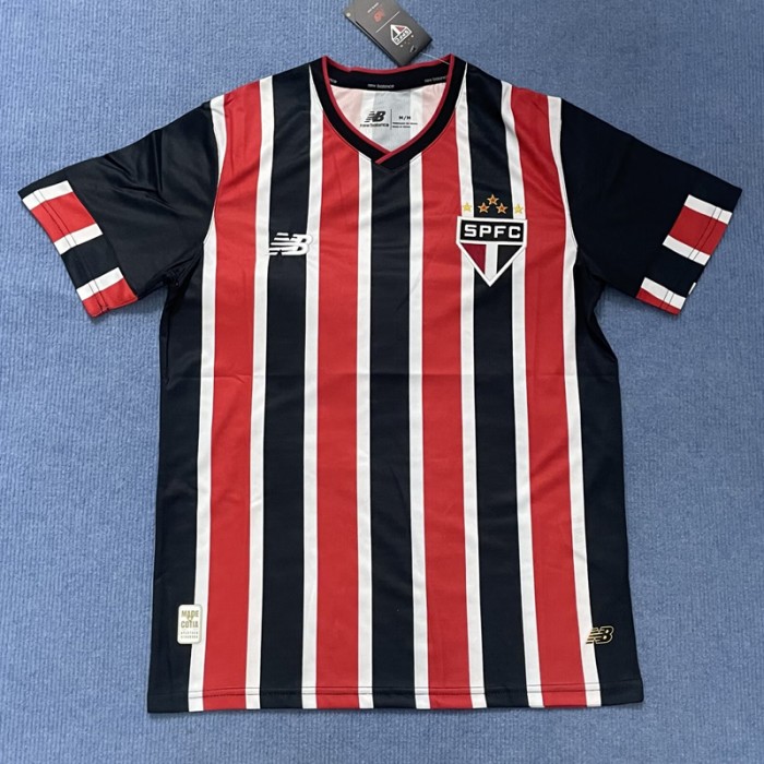 24/25 Sao Paulo Futebol Clube Home Red Black Jersey Kit short sleeve-7956663