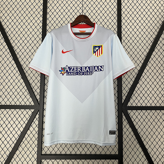 Retro 13/14 Atletico Madrid Away White Jersey Kit short sleeve-5531409