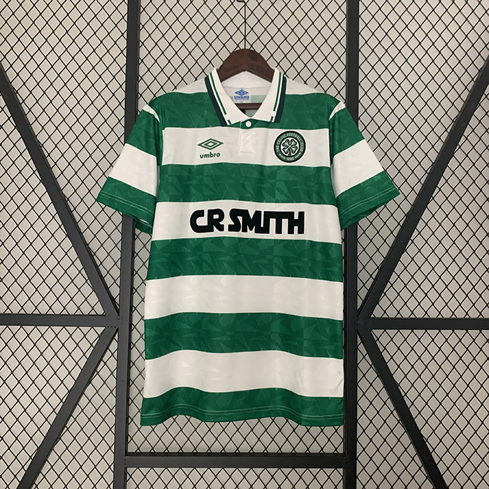 Retro 89/91 Celtic Home Green White Jersey Kit short sleeve-8375619