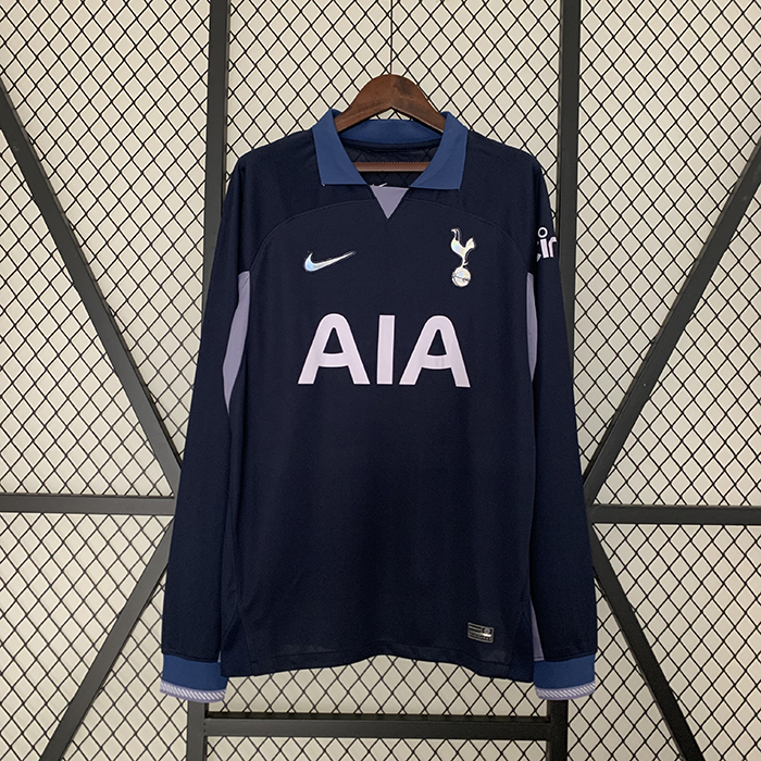 23/24 Tottenham Hotspur Away Navy Blue Jersey Kit Long Sleeve-8953017