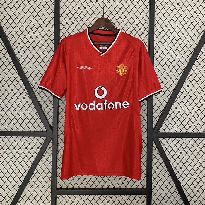 Retro 03/04 Manchester United M-U Home Red Jersey Kit short sleeve-8914399