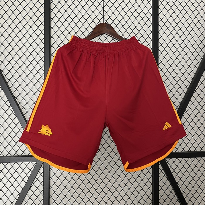 23/24 Roma Home Shorts Red Shorts Jersey-1798748